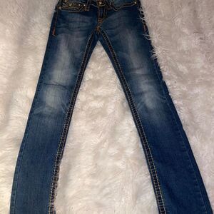 True-religion Women's Navy and Blue Jeans